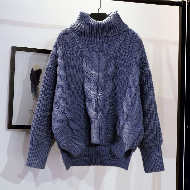 Women's Sophie thick-knit turtleneck sweater relaxed fit cozy dense knit winter essential