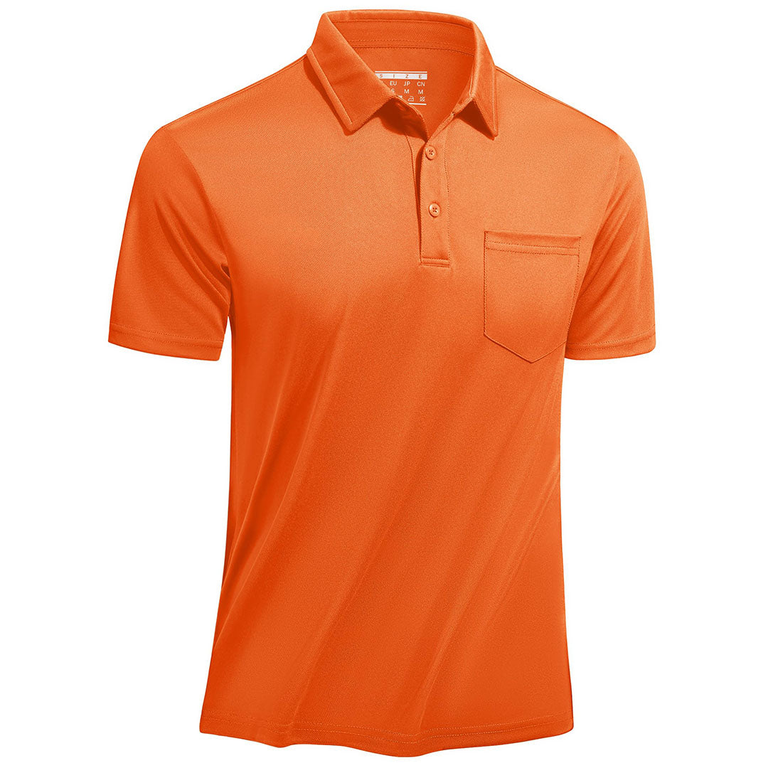 Men's lightweight hiking polo shirt quick-dry moisture-wicking breathable outdoor performance top