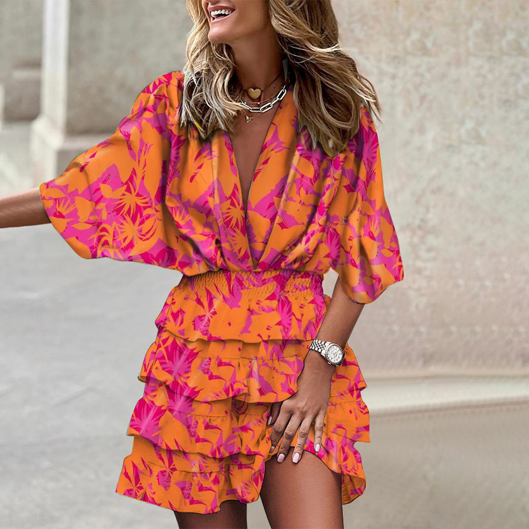 Women's Amare mini dress sleek silhouette flattering fit soft fabric trendy minimalist style