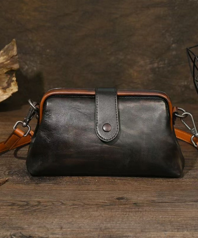 Sac messager en cuir de veau solide et durable couleur chocolat biologique - Urbann-Vibe