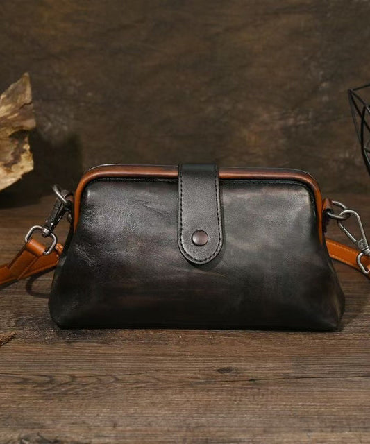 Sac messager en cuir de veau solide et durable couleur chocolat biologique - Urbann-Vibe