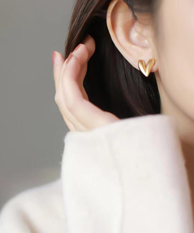 Boucles d'oreilles à tige en forme de spirale anti-moustiques Love, design original, en or et cuivre doré - Urbann-Vibe