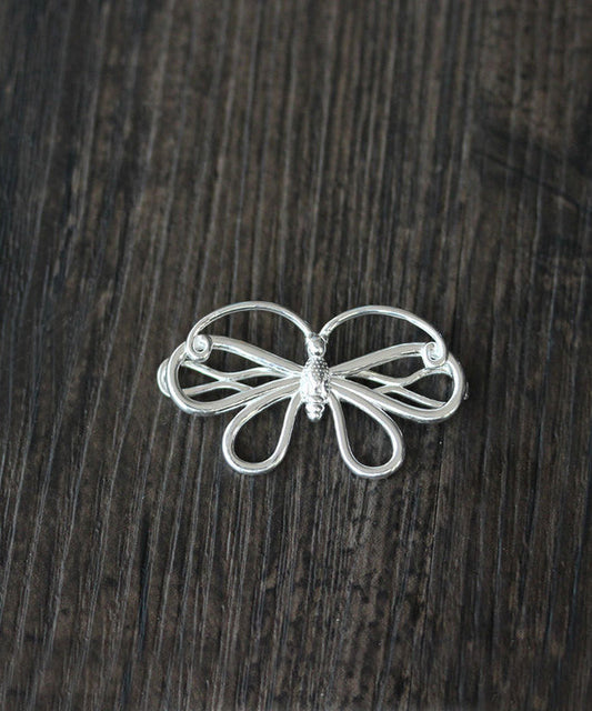 Épingle à cheveux en argent sterling avec nœud en soie au design original - Urbann-Vibe