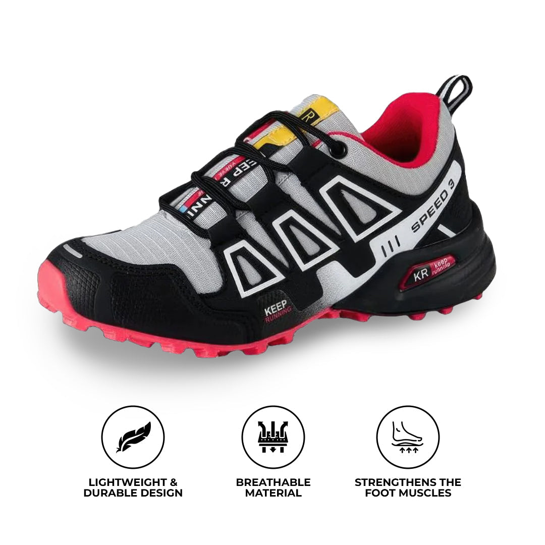 Urbann-Vibe Hike Balance walking shoes lightweight podiatry arch support shock-absorbing soles all-day comfort