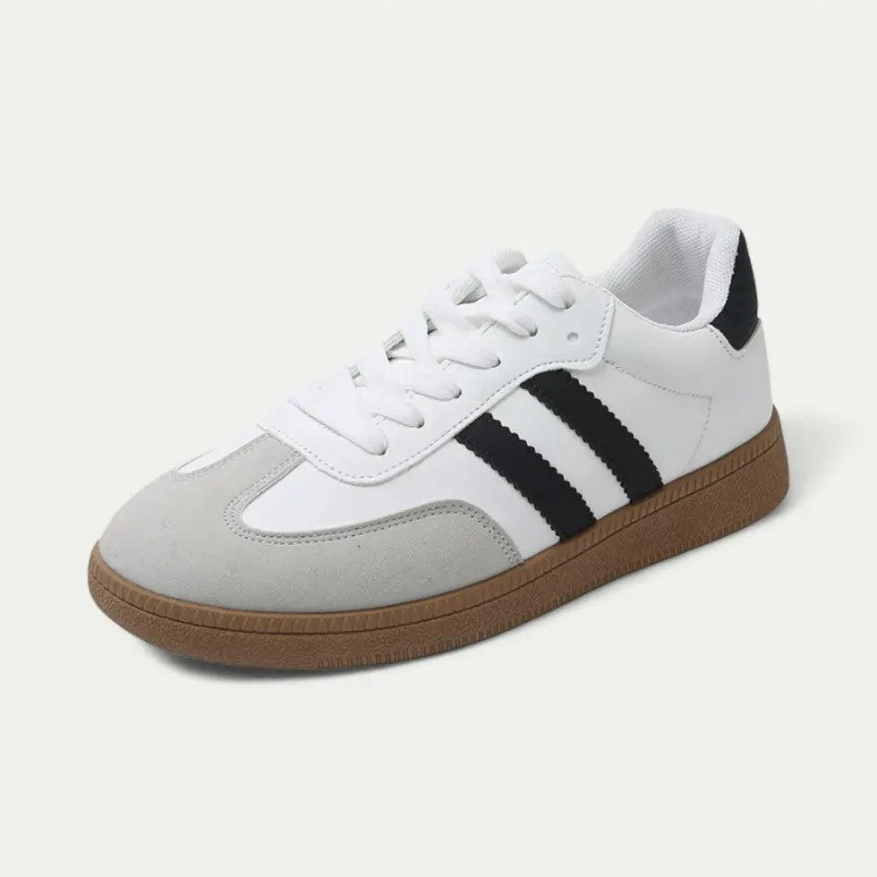 Women's walking trainers with cushioned sole, breathable lining, stylish everyday support for all-day comfort