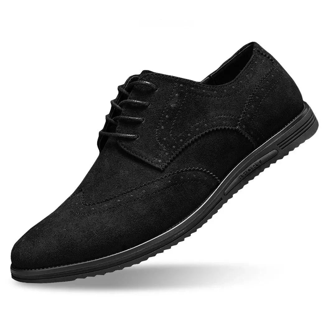 Oscar suede wingtip sneakers in classic derby style with brogue detailing for all-day comfort