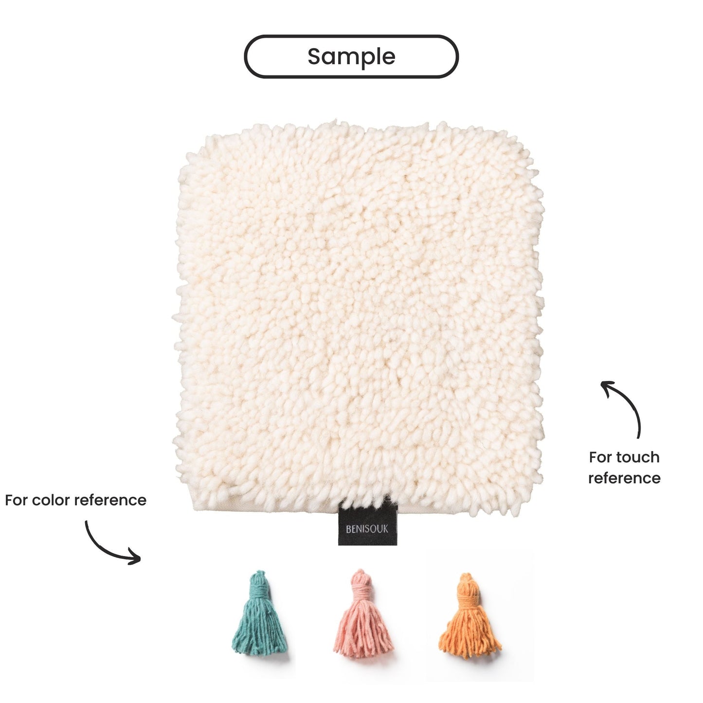 Ouraida handwoven Moroccan shag rug natural wool Beni Ourain custom made modern interior