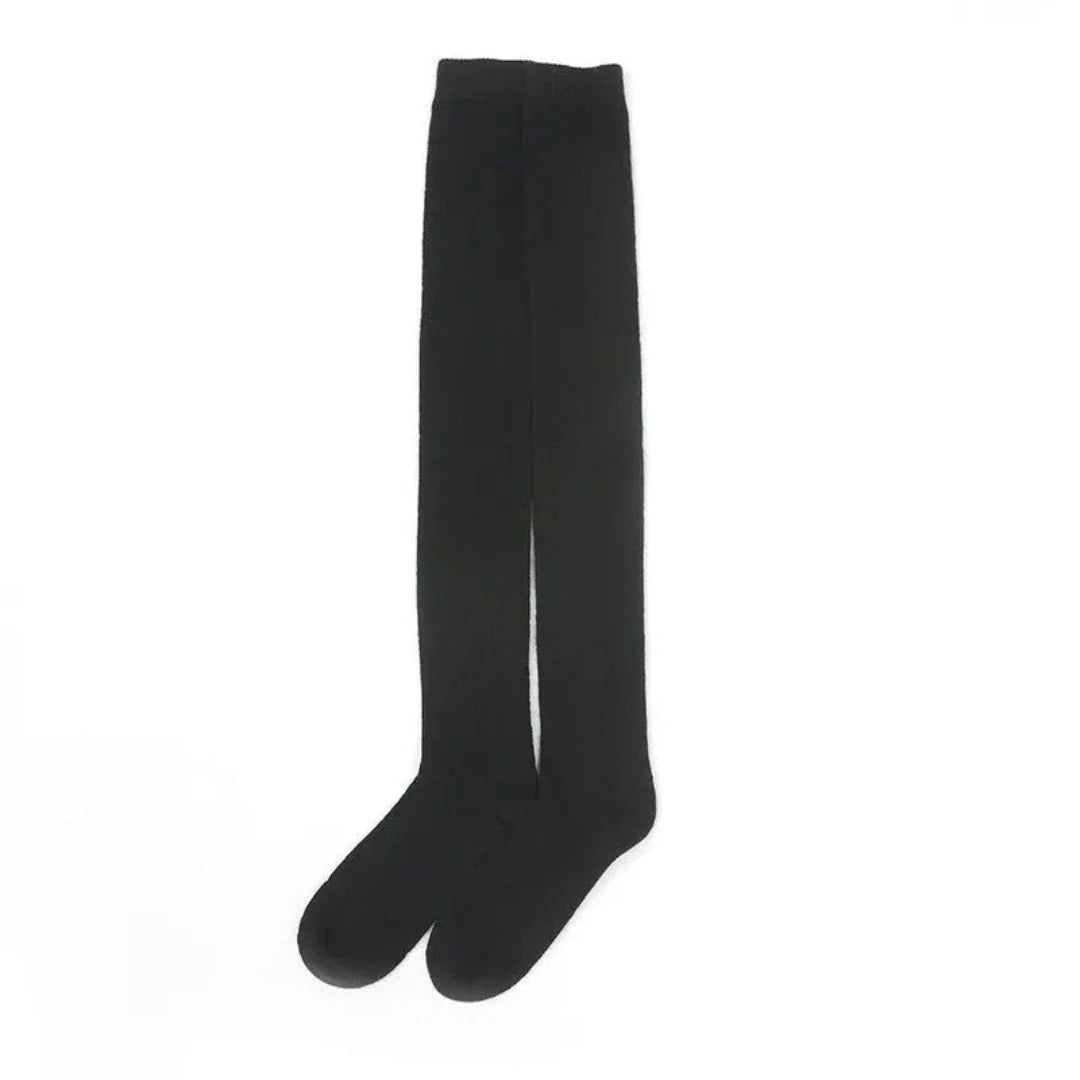 Women's cashmere over-the-knee socks, ultra-soft luxurious blend, full leg coverage for winter layering