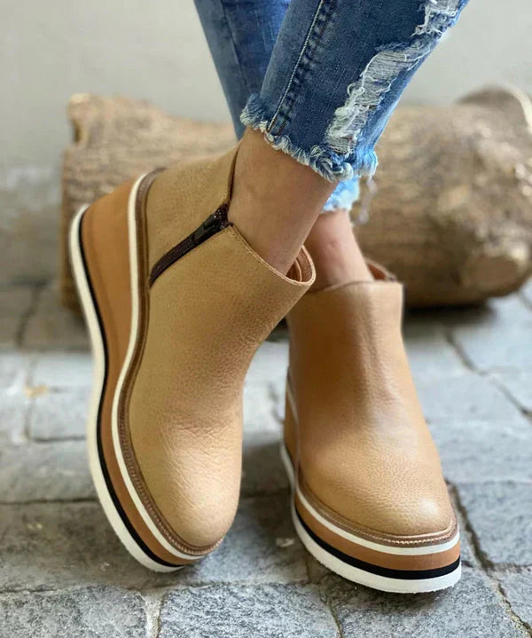 Women's Carina premium leather boots, sleek everyday style with timeless elegant design