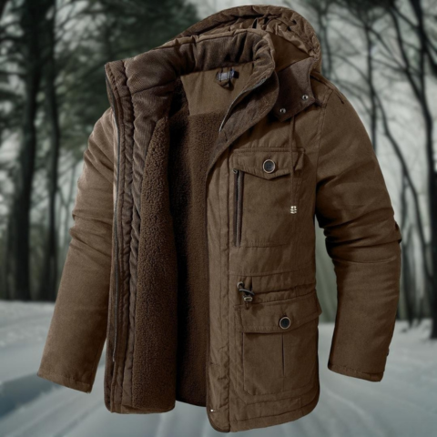 Jackson men's winter jacket black elegant weatherproof hooded insulated outdoor coat
