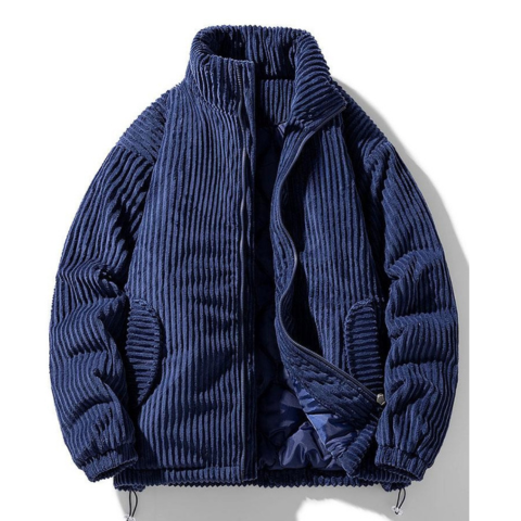 Men's Carlos high collar full-zip jacket urban style premium warmth modern slim fit outer layer