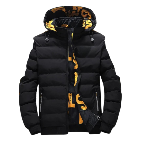 Men's lightweight navy winter sports jacket with streamlined fit and insulated thermal protection