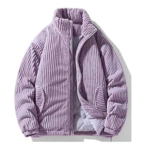 Men's high collar full-zip jacket urban style premium warmth modern comfort sleek city outerwear