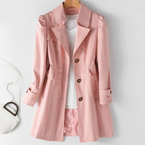 Women's elegant mid-length Gwendoline coat timeless modern versatile silhouette for office and city