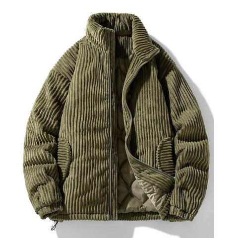 Men's Carlos high collar full-zip jacket urban style premium warmth modern comfort city wear