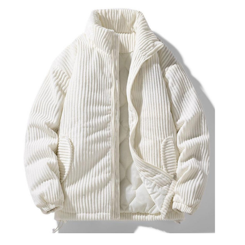 Men's high collar full-zip jacket urban style premium warmth modern comfort city outerwear