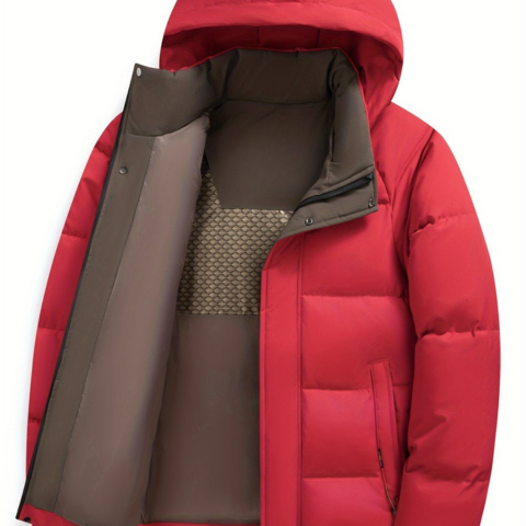 Valérian men's hooded winter jacket black sleek modern silhouette thick insulation premium warmth