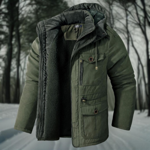 Jackson men's winter jacket black elegant weatherproof insulated hood outdoor style