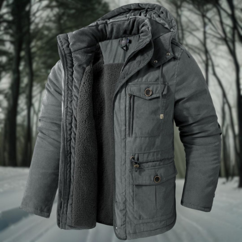 Jackson men's navy winter jacket elegant weatherproof hooded insulated outdoor coat