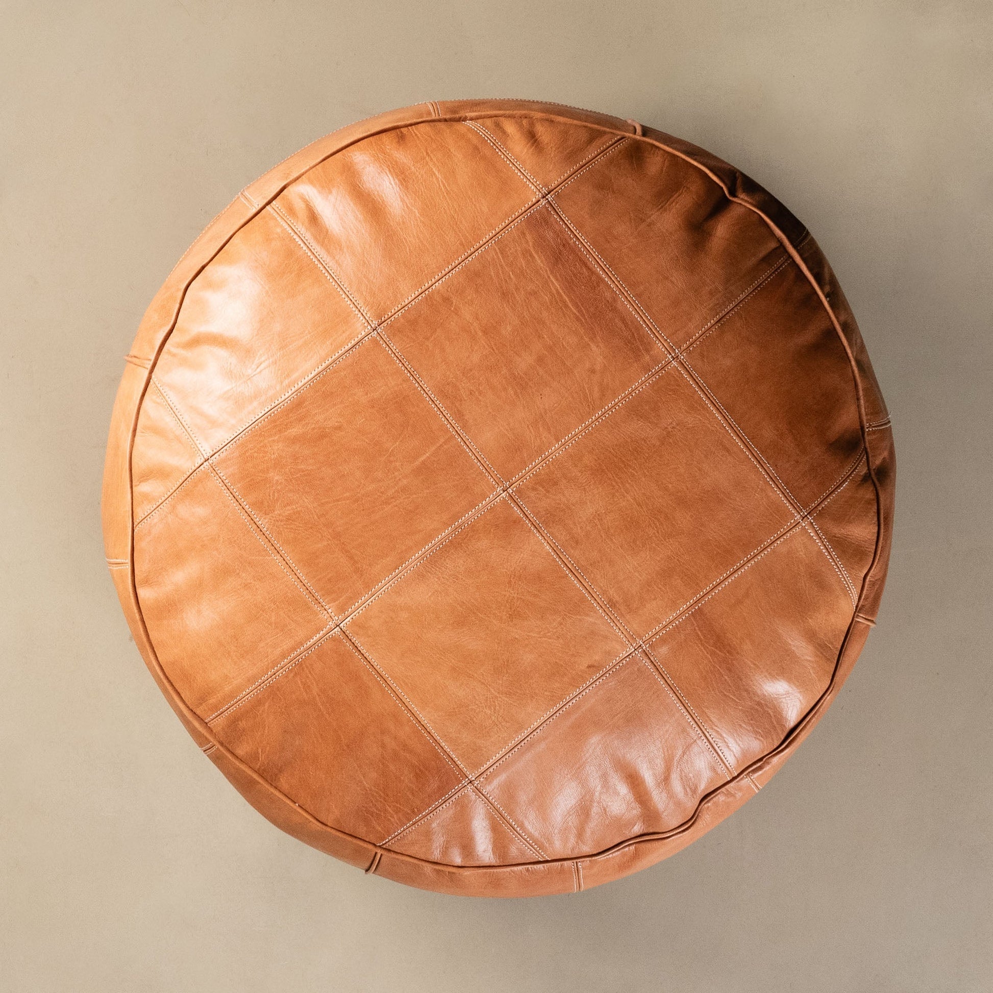 Authentic Moroccan Leather Pouf - Urbann-Vibe