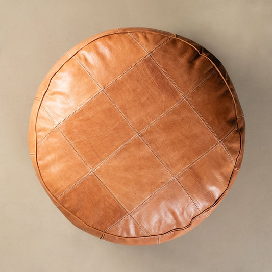 Authentic Moroccan Leather Pouf - Urbann-Vibe