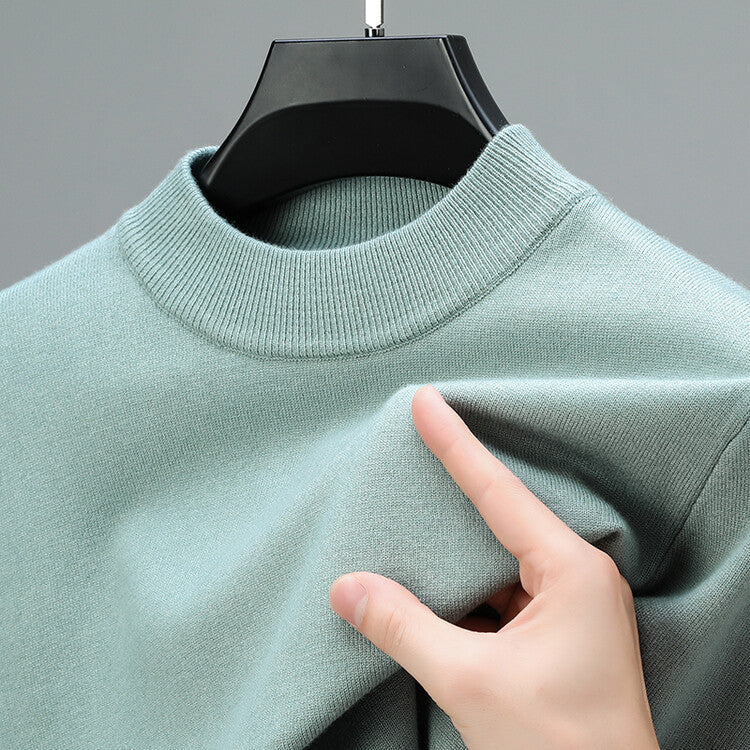 Silas unisex slim fit cashmere-style sweater with round neckline and ribbed cuffs classic knit warmth