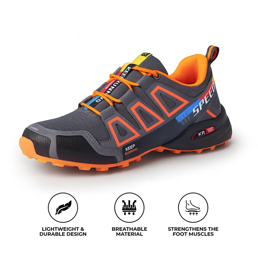 Unisex lightweight walking shoes neutral tones podiatry-supported cushioned sole everyday urban explorer style