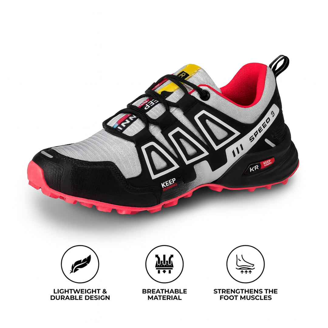 Unisex lightweight walking shoes gray podiatry-supported cushioned sole urban everyday explorer style