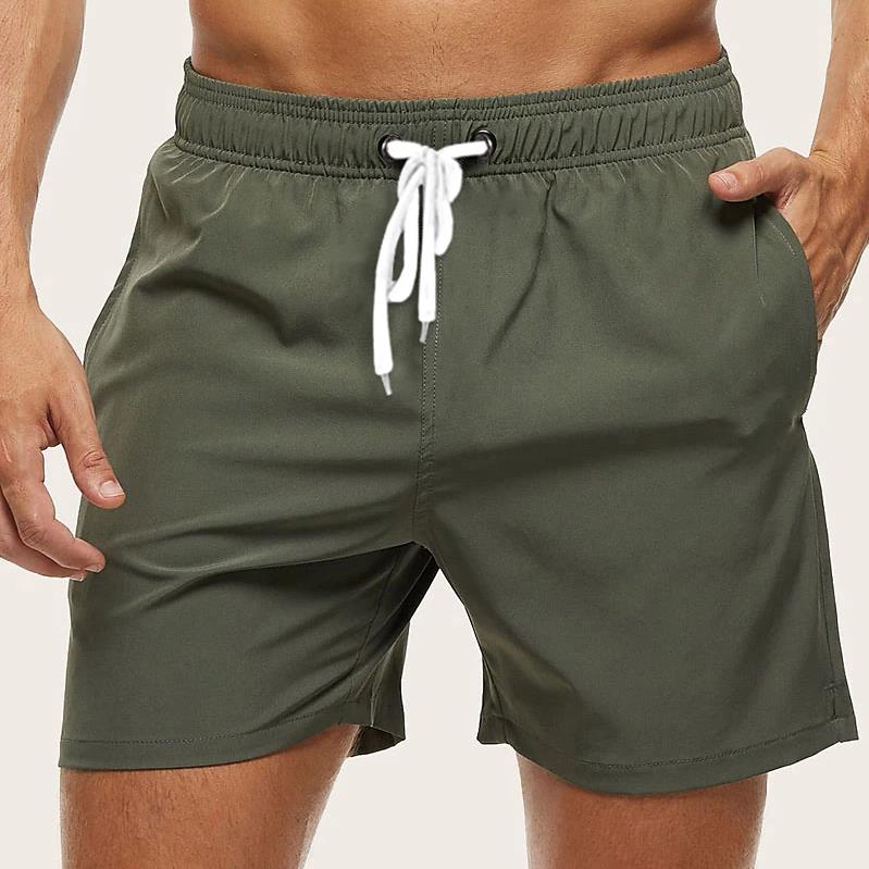 Max men's swim trunks quick-dry elastic drawstring waistband beach poolside comfort fit