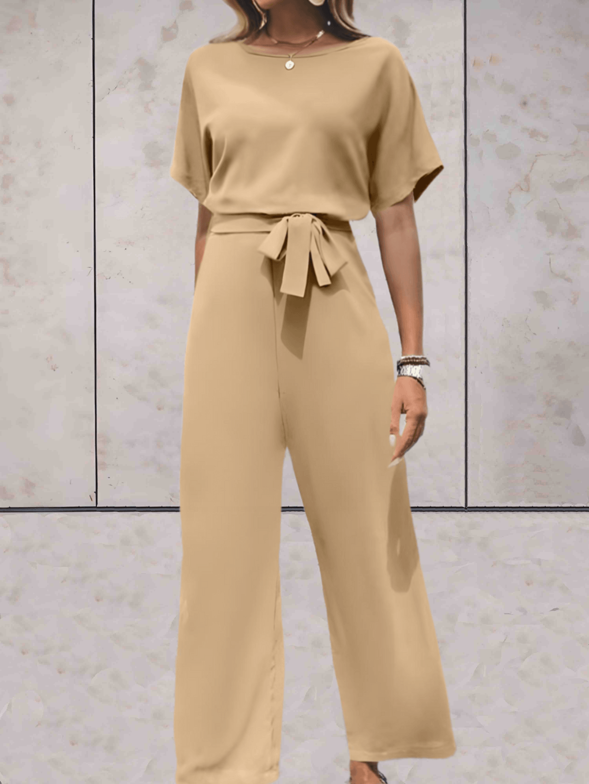 Cali | Women's Two Piece Set Short Sleeve Top Wide Leg Pants