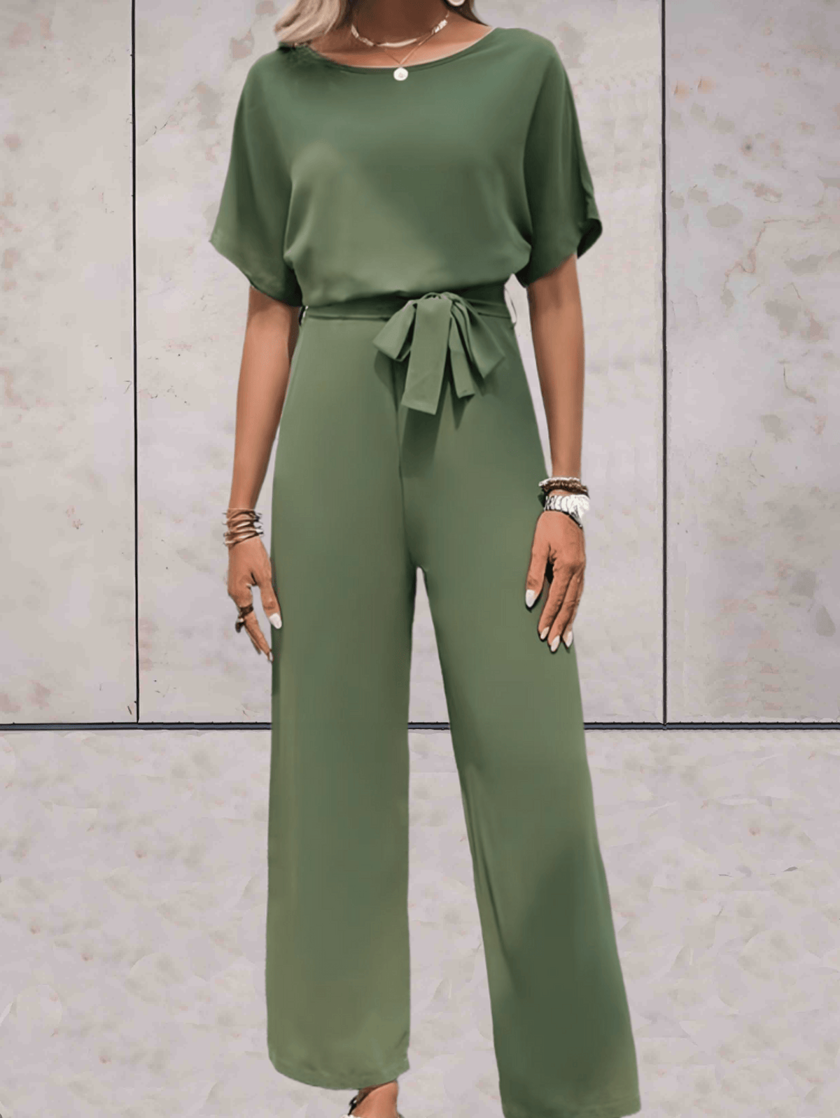 Cali | Women's Two Piece Set Short Sleeve Top Wide Leg Pants