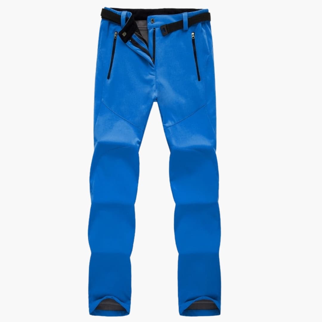 Women's hiking pants with elastic cuffs and zippered pockets, trail-ready fit for all-day comfort