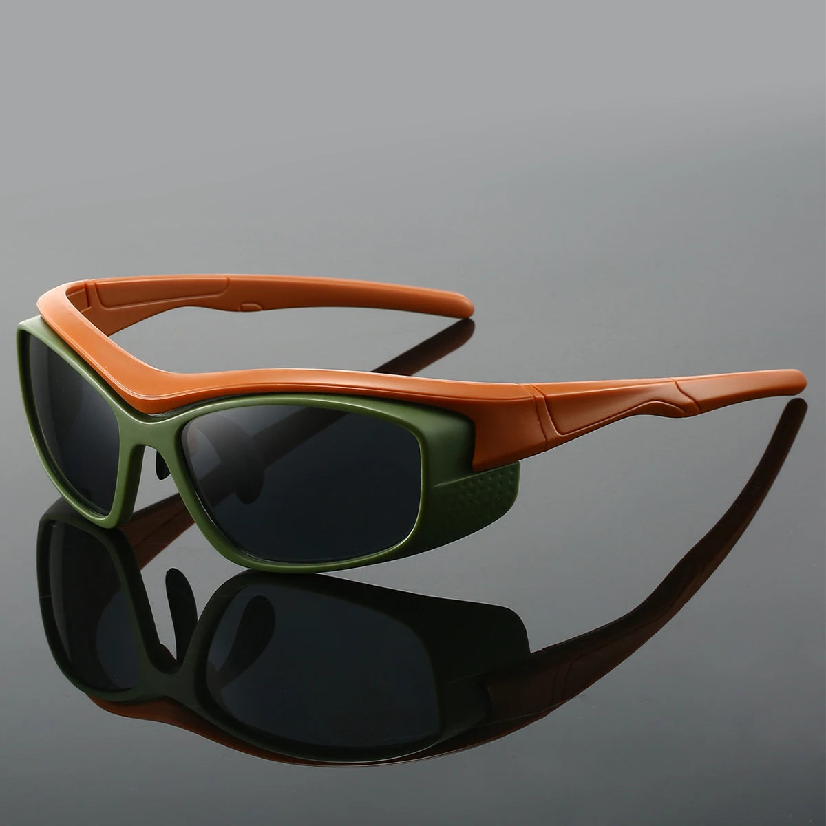 Black wraparound matte sunglasses with UV-blocking lenses, lightweight futuristic athletic frame design