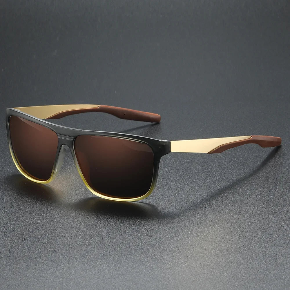 Phantom Edge matte-black rectangular performance sunglasses with aerodynamic frame and anti-glare lenses