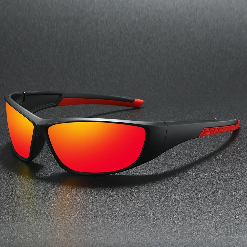 Matte black wraparound sport sunglasses with aerodynamic fit and UV protection for athletes