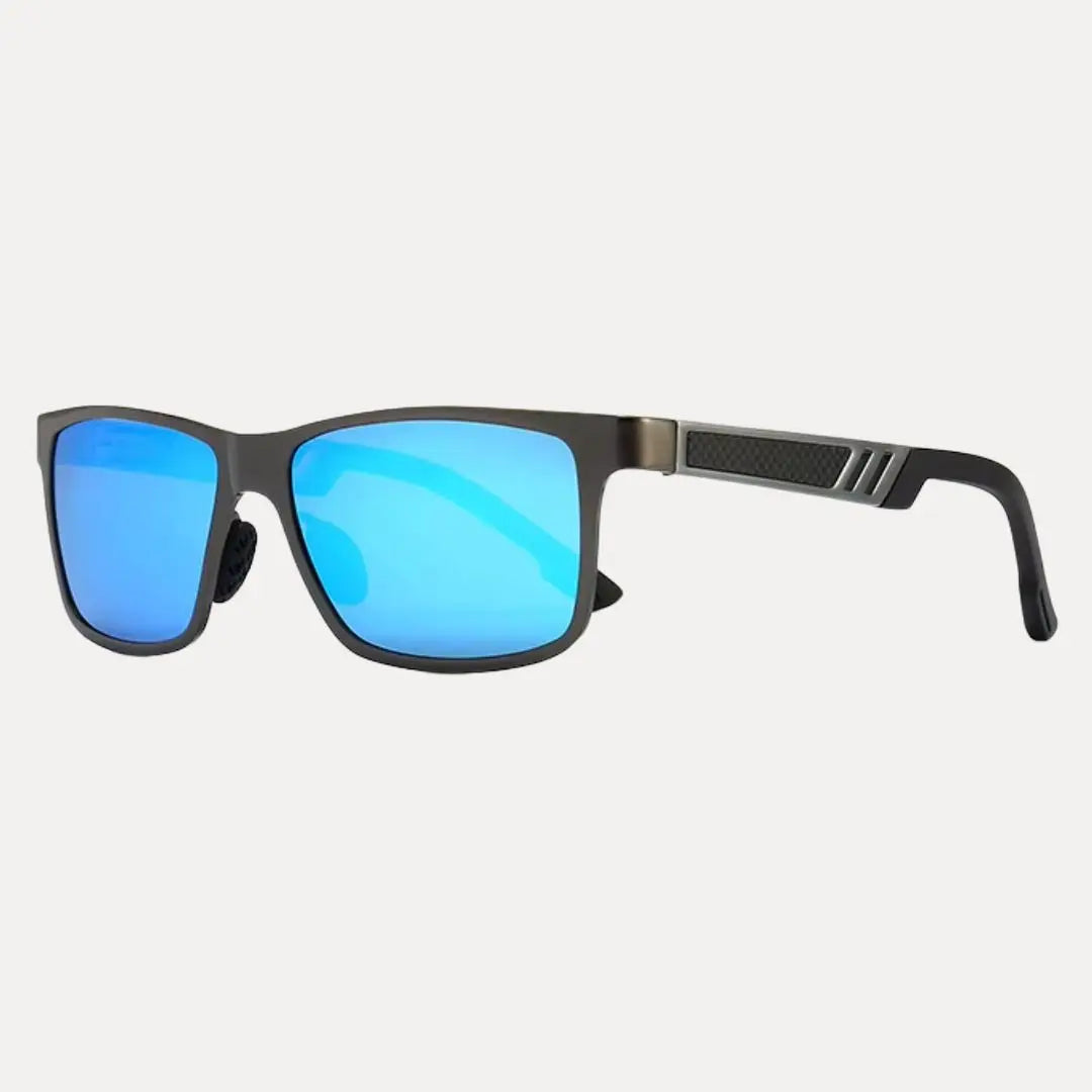 Titan polarized driving sunglasses aluminum-magnesium frame rectangle UV400 lenses glare reduction lightweight