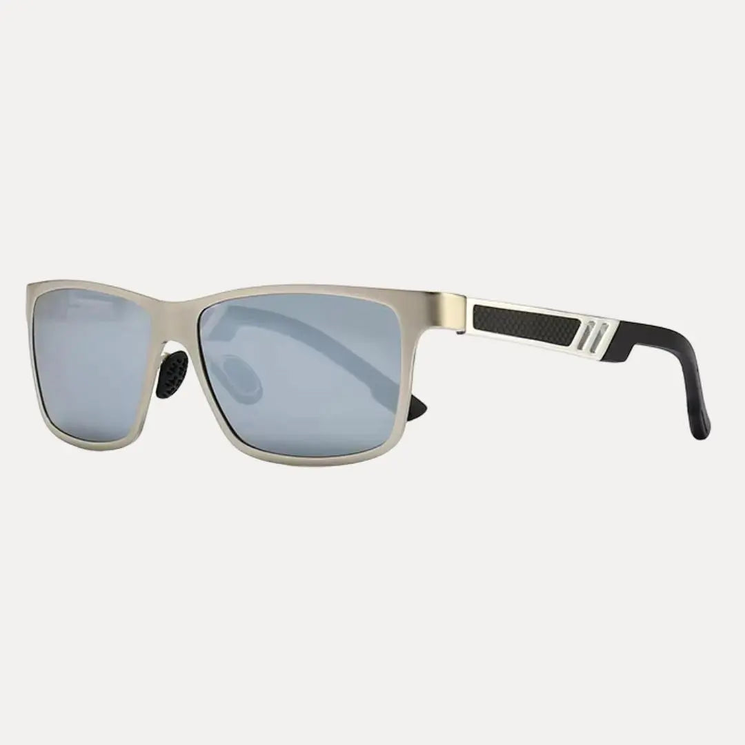 Titan polarized driving sunglasses aluminum magnesium frame rectangular UV400 lenses glare reduction lightweight