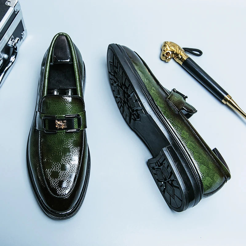 Pregiata genuine leather loafers hand-finished polished silhouette with cushioned footbed for all-day comfort