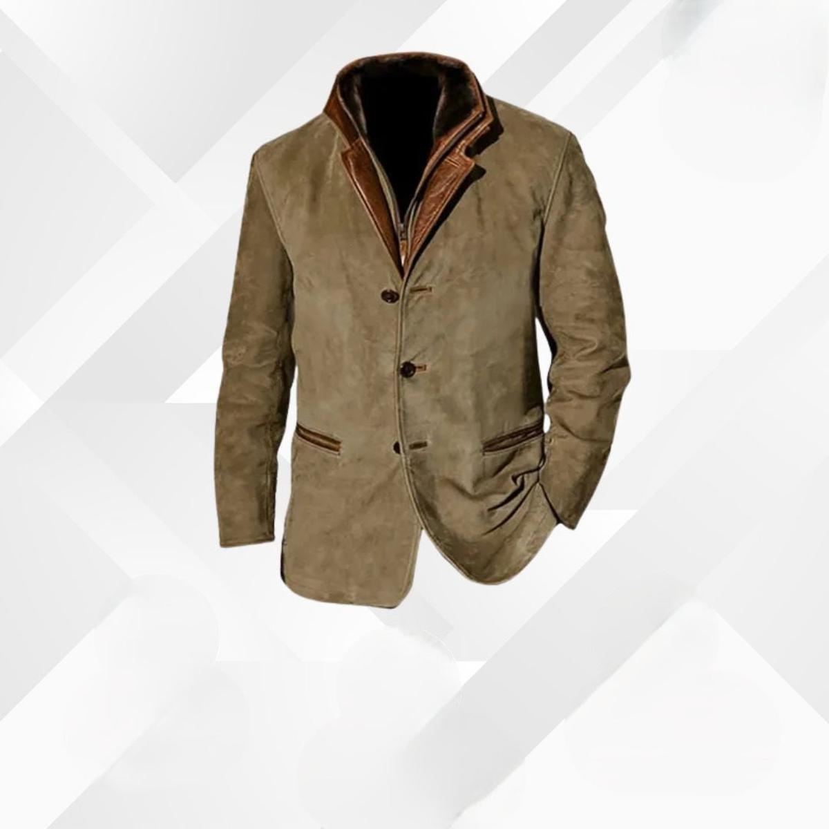 Kyle men's classic button-up warm winter jacket tailored silhouette with structured fit