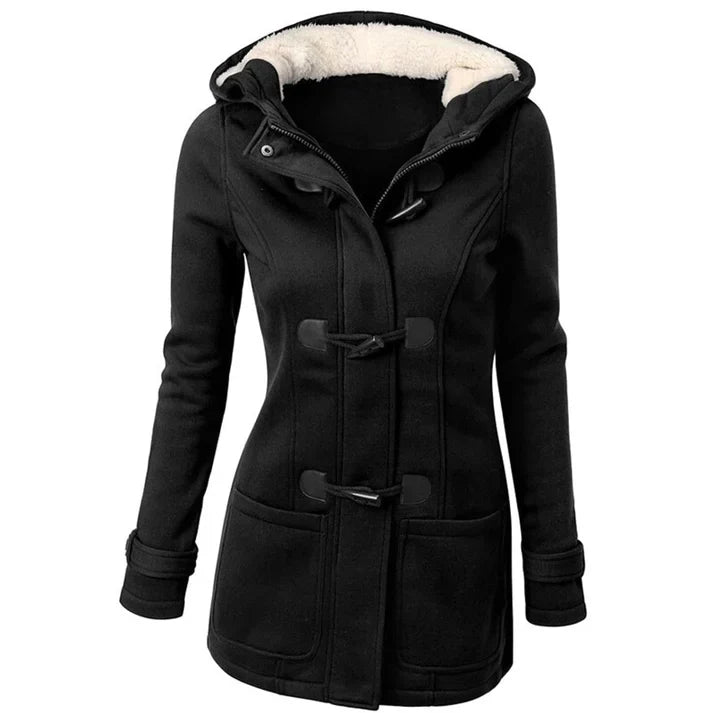 Women's hooded jacket all-weather durable easy-care outerwear with practical hood for daily wear