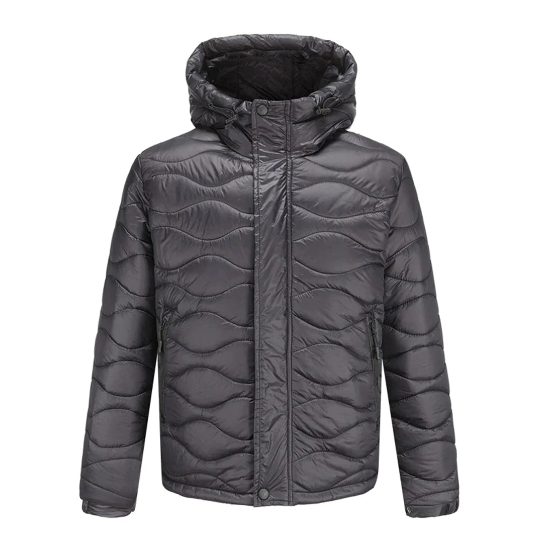 Andrin windproof jacket in neutral tone, relaxed outdoor fit with weather-resistant shell