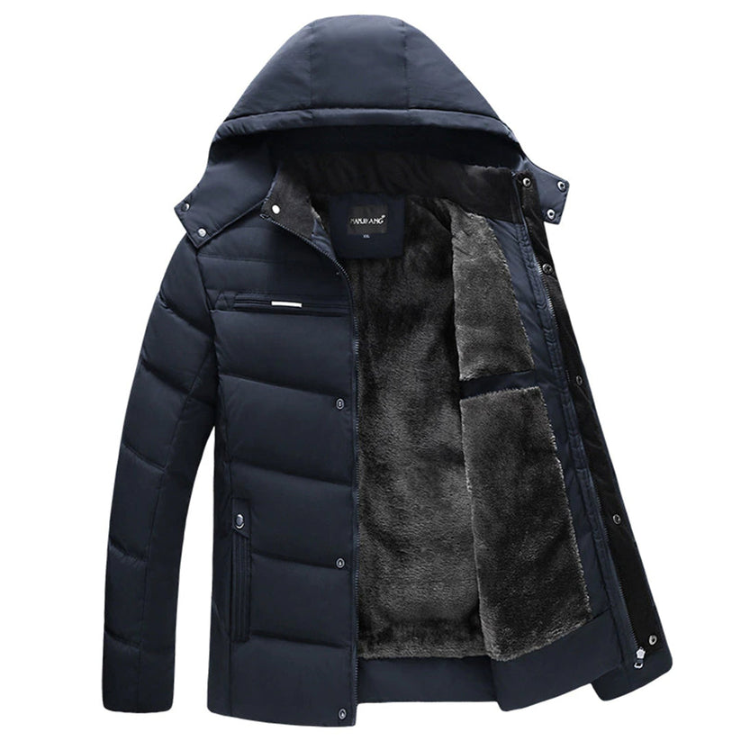 Emilio men's winter coat with insulated lining, modern silhouette and practical pockets for cold days