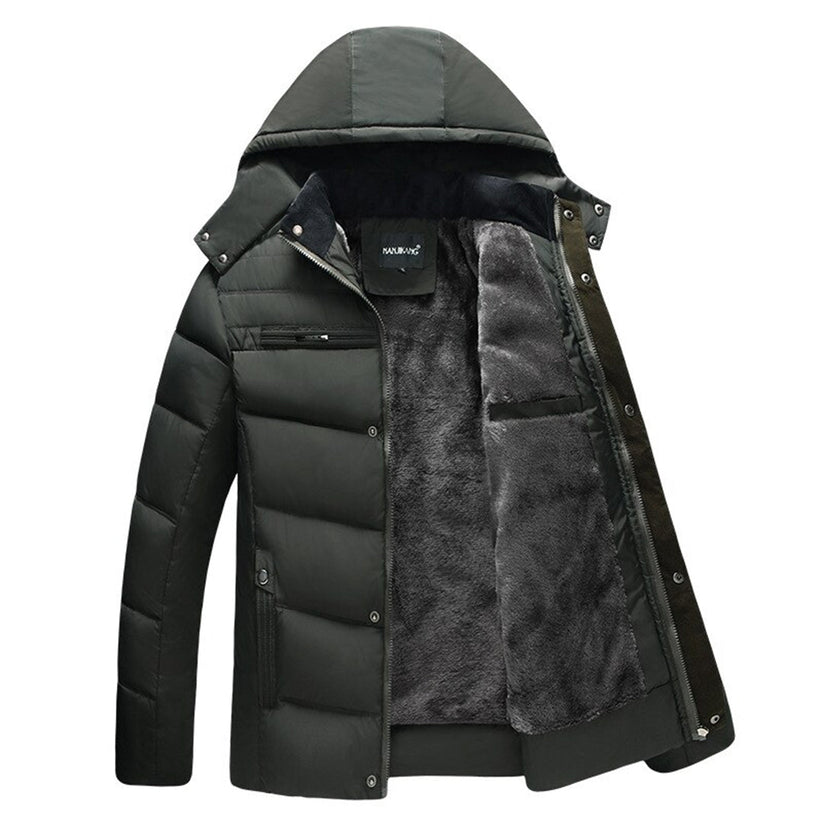 Emilio men's winter coat insulated lining practical pockets modern silhouette cold weather fashion