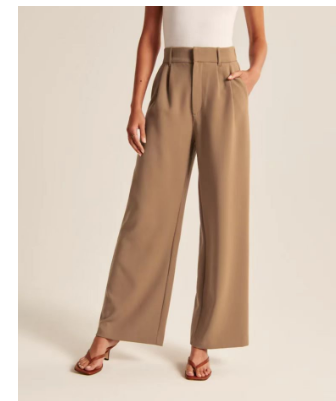 Women's Kelly wide leg dress pants high waist formal silhouette elongating tailored cut