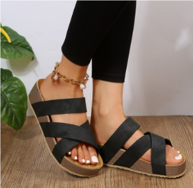 Women's platform sandals braided straps snakeskin texture open toe fashion-forward warm-weather style