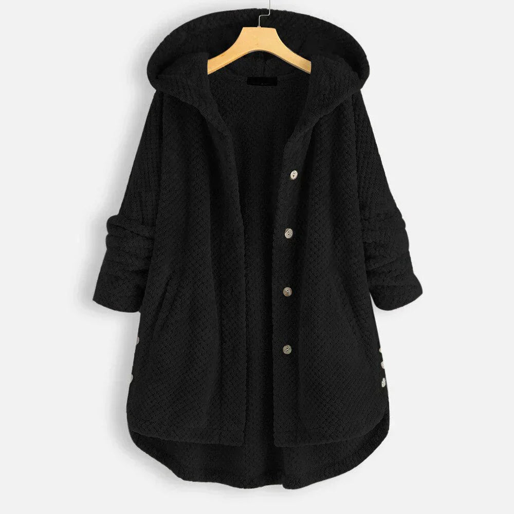 Arabella women's white oversized hooded jacket relaxed fit sustainable everyday layering essential