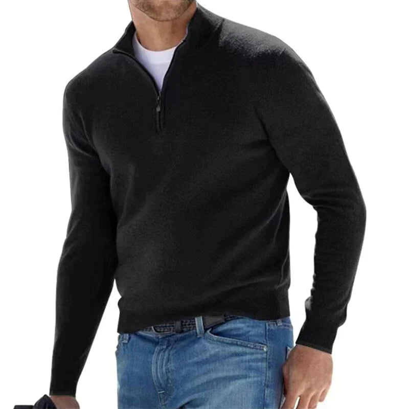 Men's Ralph premium knit sweater in classic neutral tones, timeless crewneck silhouette with soft hand feel