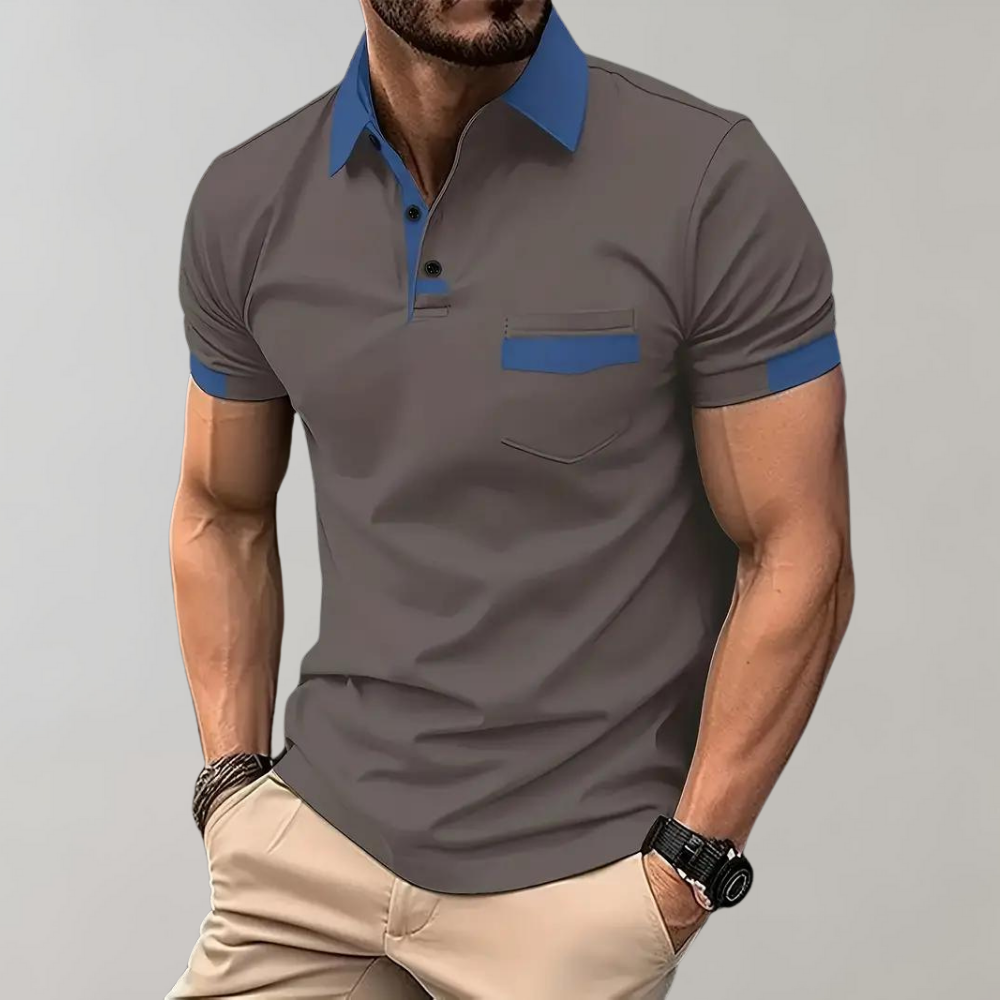 Raf men's polo shirt navy blue classic fit breathable premium everyday elegant style