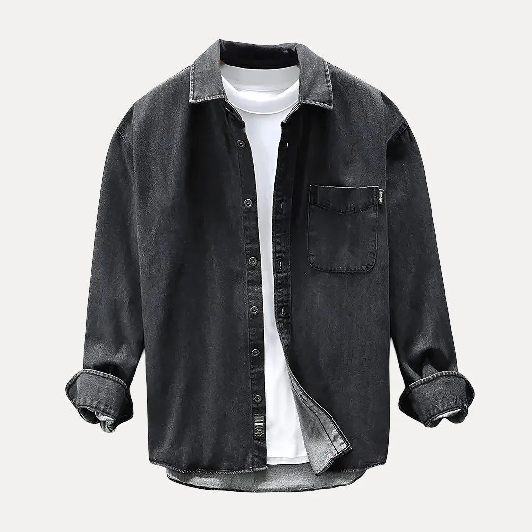 Men's ranger denim jacket rugged fit with reinforced seams and handcrafted tailoring for versatile layering
