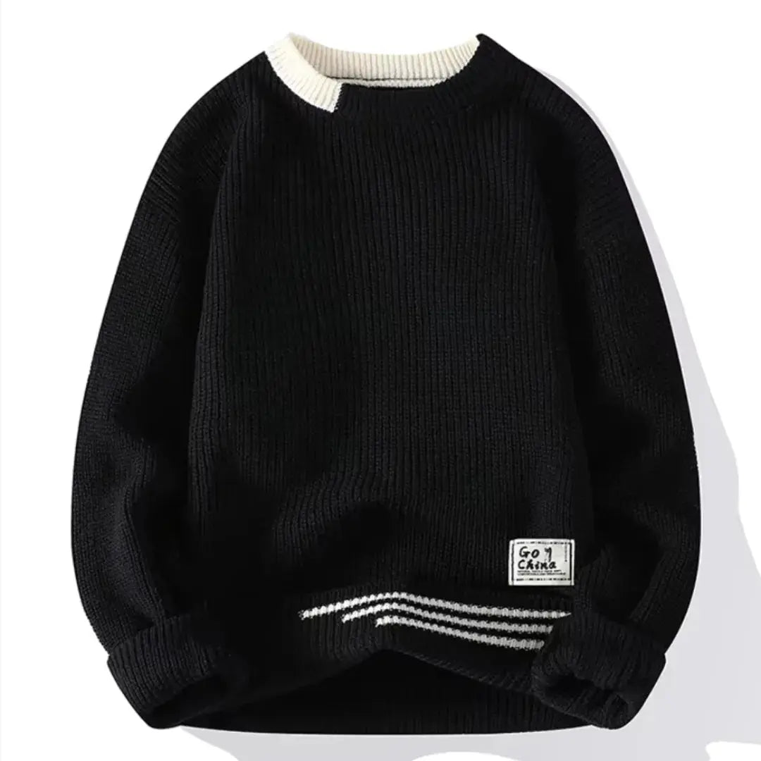 Raphael relaxed-fit crewneck sweater in soft cozy knit with timeless vintage-inspired silhouette